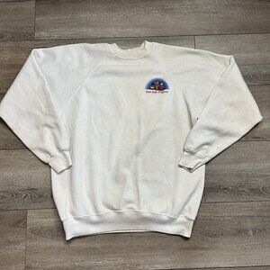Vintage Esso Oil Crewneck Hanes Sweatshirt Esso Kids Program Size XL White